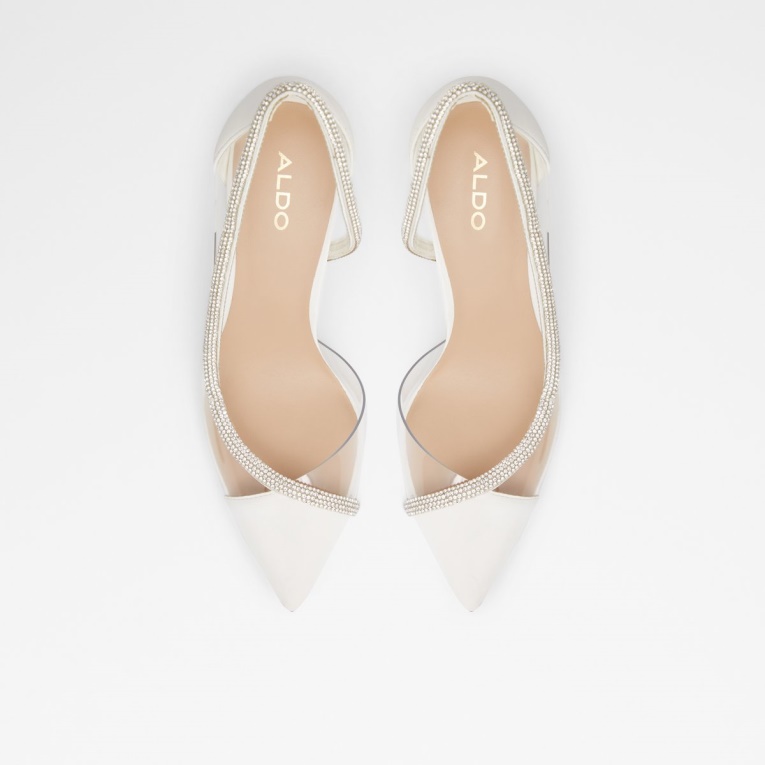 Moda Blanco Aldo Fibeth Tacón Alto Zapato Tacón De Aguja