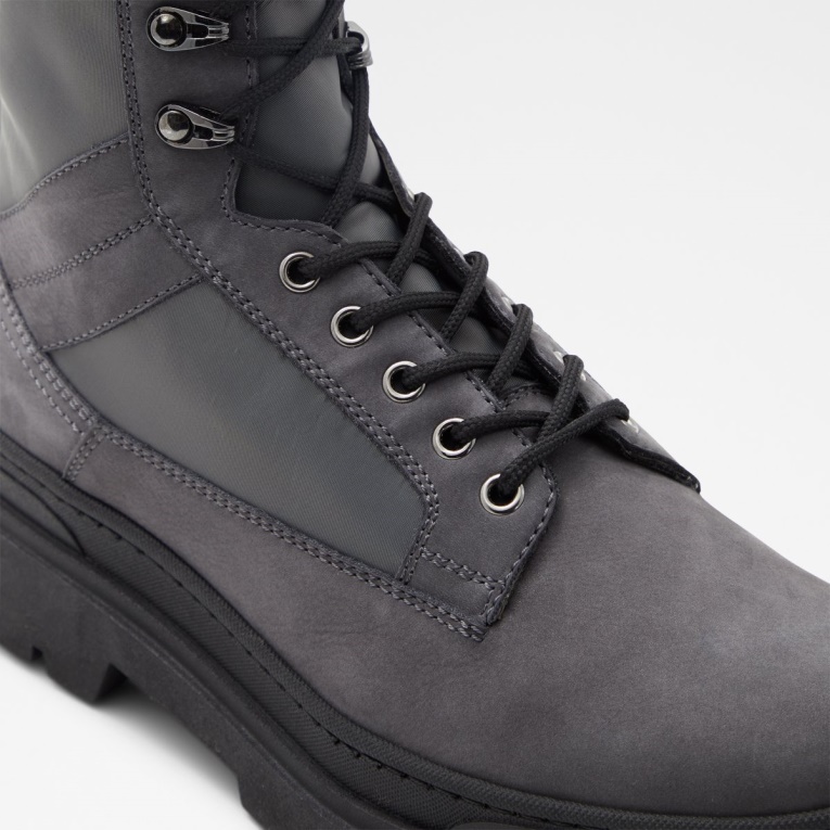 Gris Oscuro Recién Llegado Field Bota Con Cordones Suela Dentada Aldo Fashion
