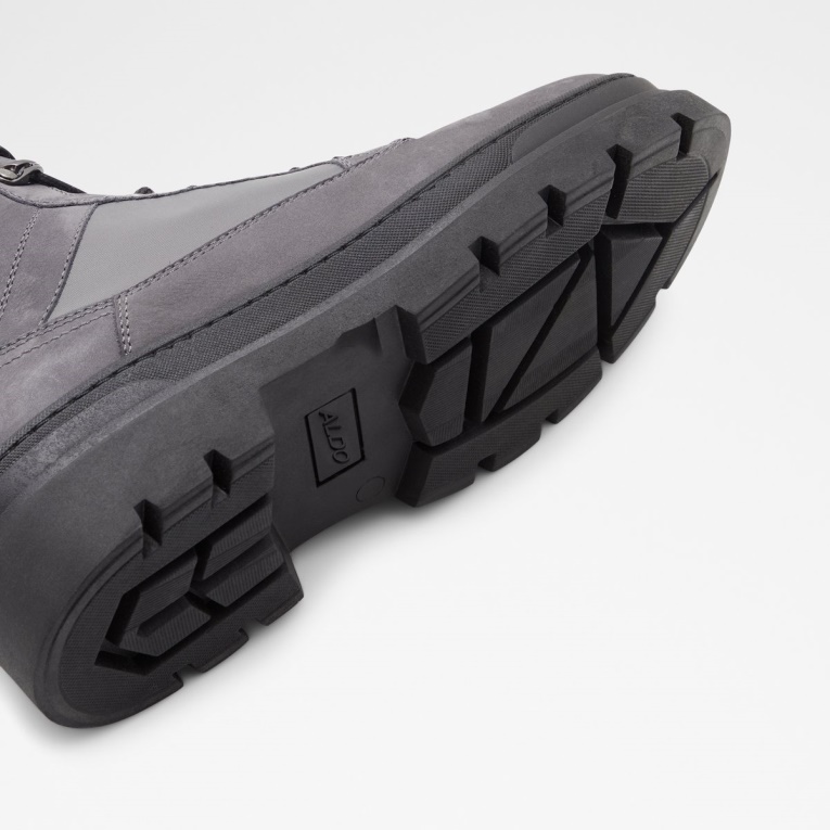 Gris Oscuro Recién Llegado Field Bota Con Cordones Suela Dentada Aldo Fashion