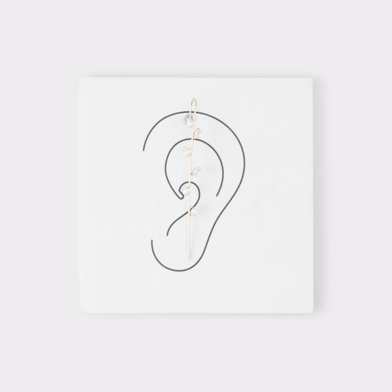 Aretes De Puño Folia De última Oportunidad Multi Transparente En Oro Moda Aldo