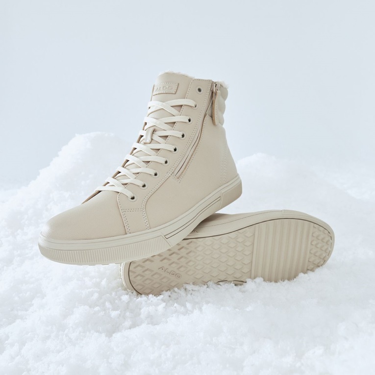 Moda Aldo Recién Llegado Freesole High Top Sneaker Cup Sole Beige Claro