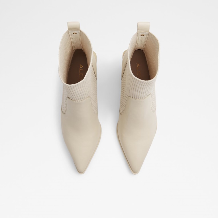 Bota Calcetín Aldo Ganina Moda Blanca