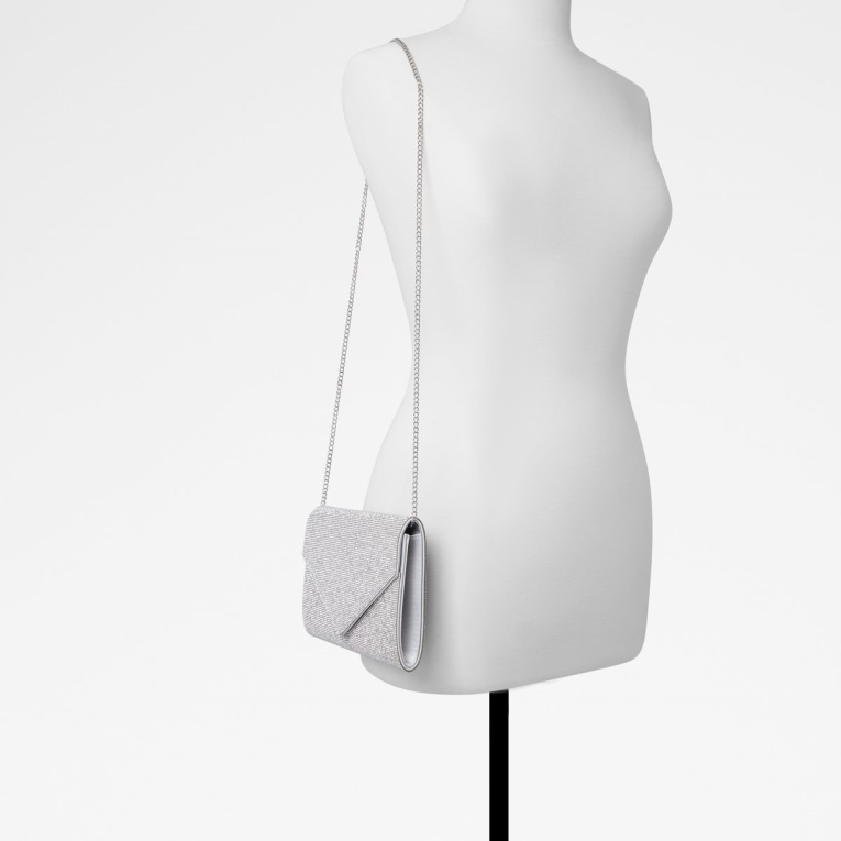 Bolso De Mano Cruzado Geaven Plateado De Aldo Fashion Agotado