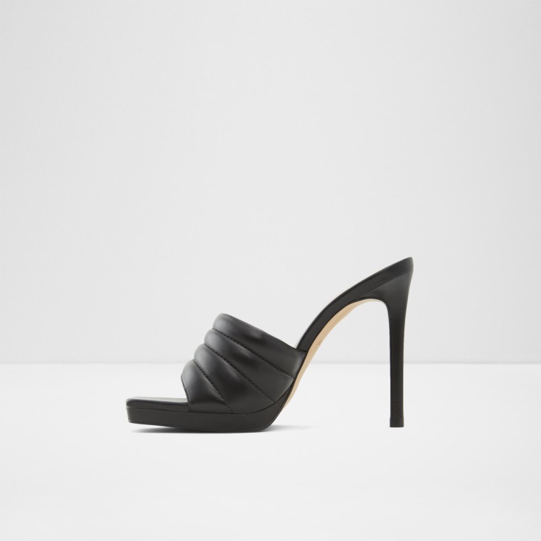 Aldo Negro Moda Gennia Mule Con Tacón Stiletto Plataforma