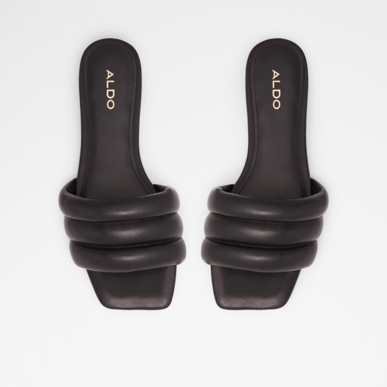 Sandalia De Moda Negra Aldo Goani Slide