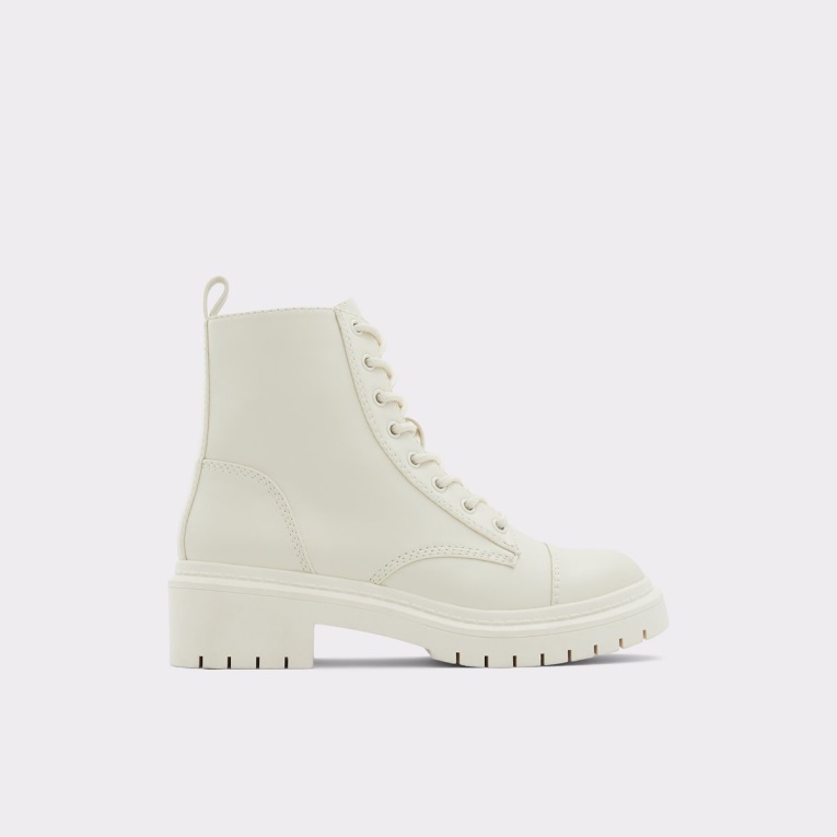 Goer Botas De Combate Suela De Orejeta Moda Aldo Blanco