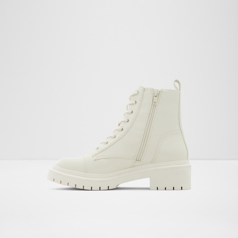 Goer Botas De Combate Suela De Orejeta Moda Aldo Blanco