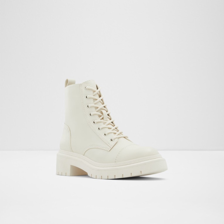Goer Botas De Combate Suela De Orejeta Moda Aldo Blanco