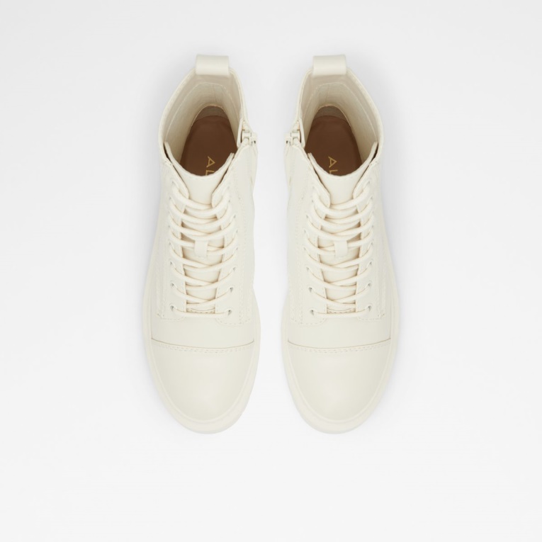 Goer Botas De Combate Suela De Orejeta Moda Aldo Blanco