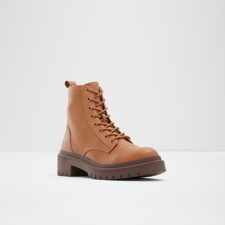 Goer Botas De Combate Suela De Orejeta Moda Cognac Aldo