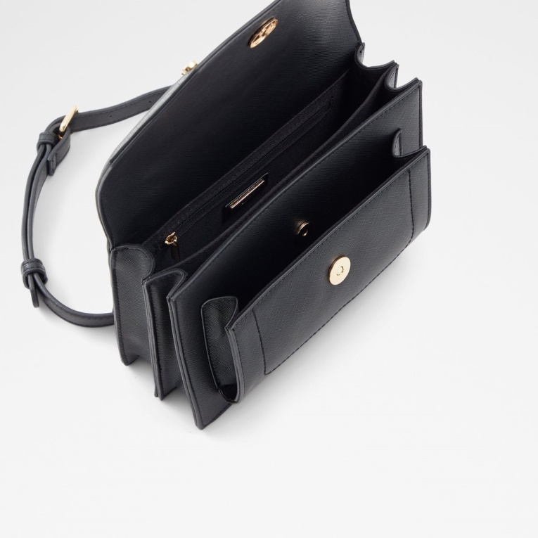 Bandolera Negra Sintética Lisa Aldo Fashion Agotada Gradus