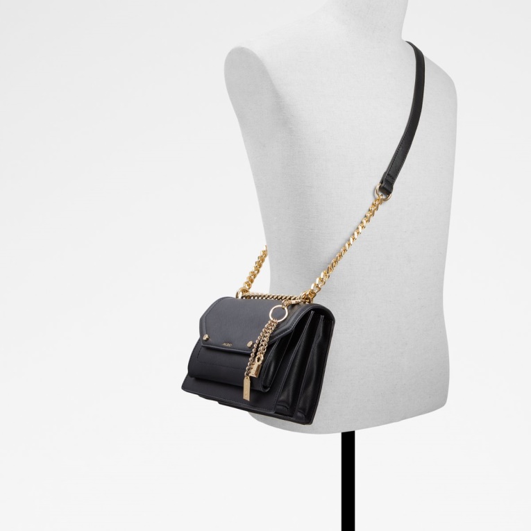 Bandolera Negra Sintética Lisa Aldo Fashion Agotada Gradus