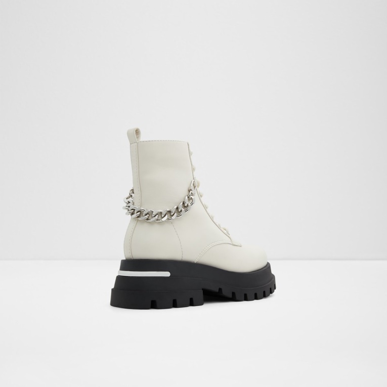 Botas De Combate Aldo White Fashion Grandeur Suela Dentada