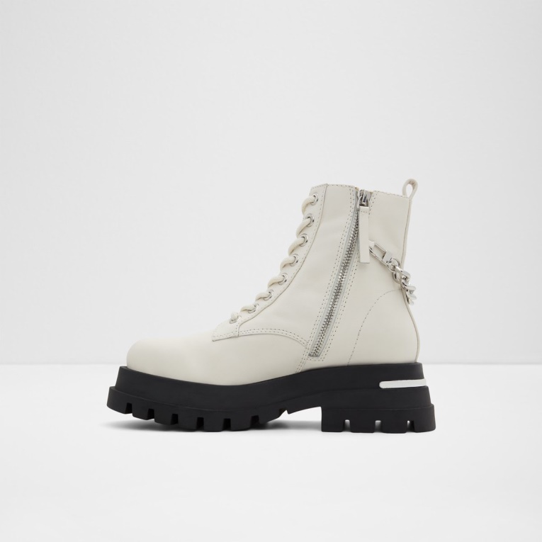 Botas De Combate Aldo White Fashion Grandeur Suela Dentada