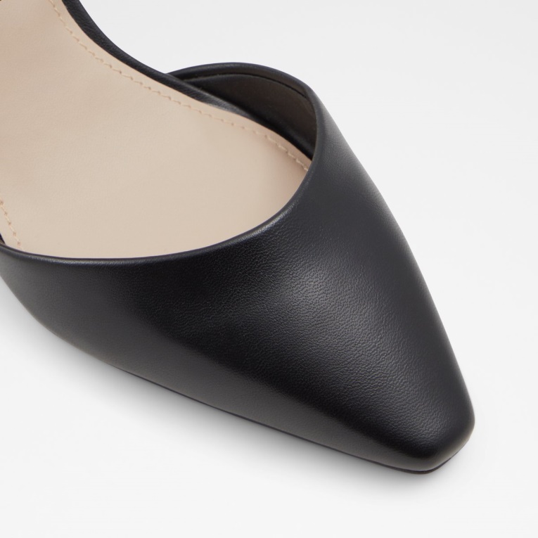 Zapato De Tacón Grarwen Con Correa En El Tobillo Negro Sintético Liso Recién Llegado Aldo Fashion