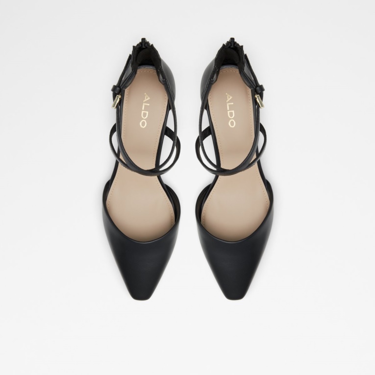 Zapato De Tacón Grarwen Con Tira Al Tobillo Aldo Fashion Negro Sintético Liso