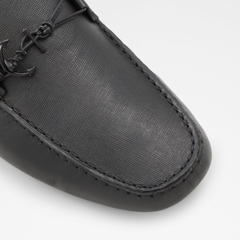 Guyaume Mocasín Moda Negro Cuero Repujado Aldo