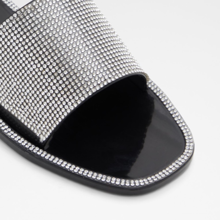 Sandalia Plana Gwohasean Aldo Fashion Negro-plata Multi