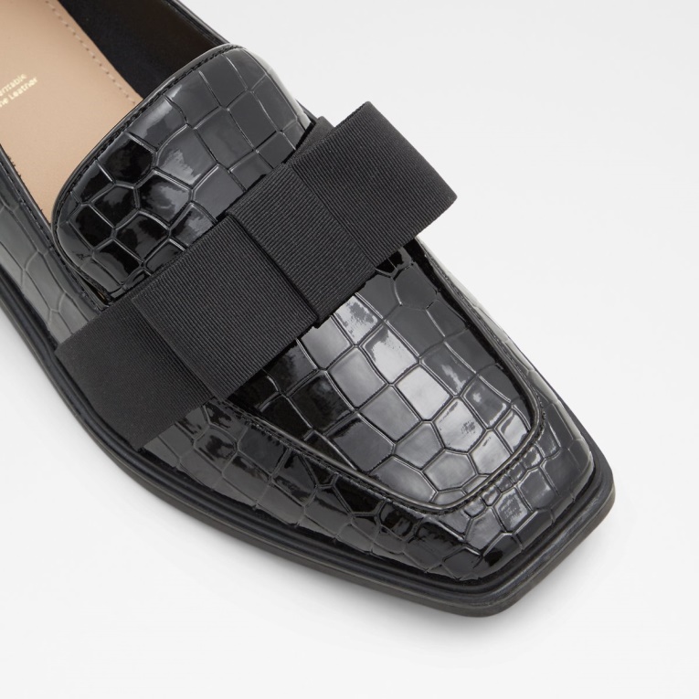 Mocasines Negros Sintéticos Croco Hairalle De Moda Aldo