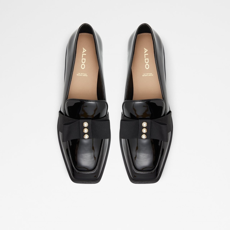Mocasín Hairalle De Aldo Recién Llegado Negro Charol Sintético Moda