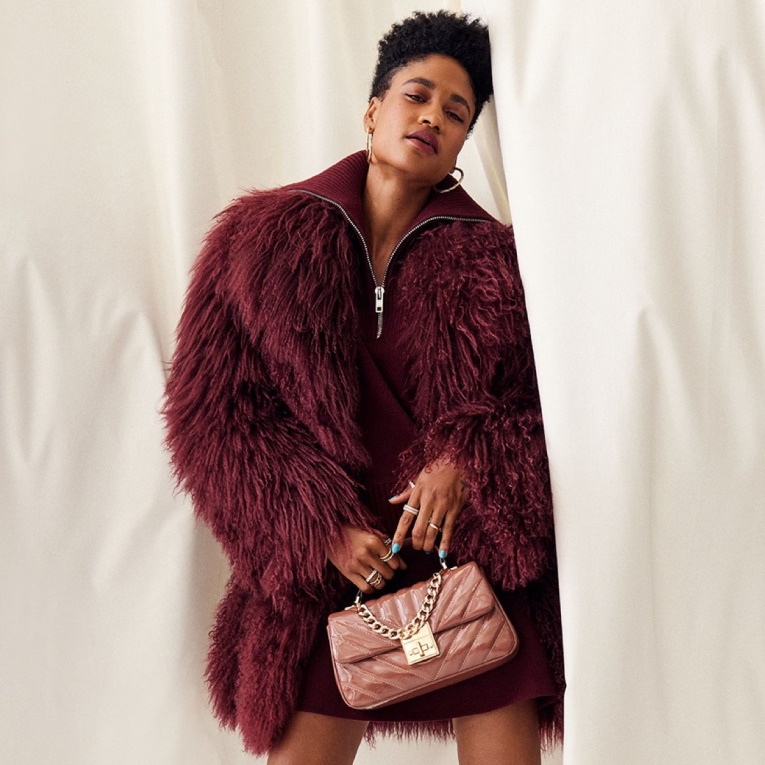 Aldo Moda Nueva Llegada Hayssx Bolso Con Asa Superior Marrón Oscuro