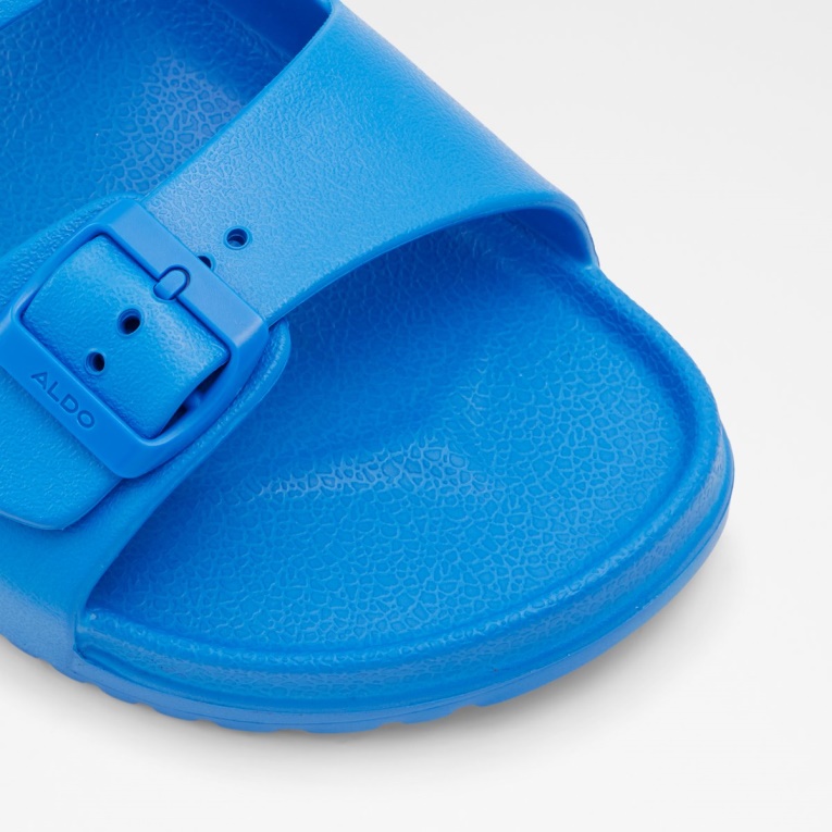 Aldo Hideo Slide Sandalia Azul Caucho Sintético Moda