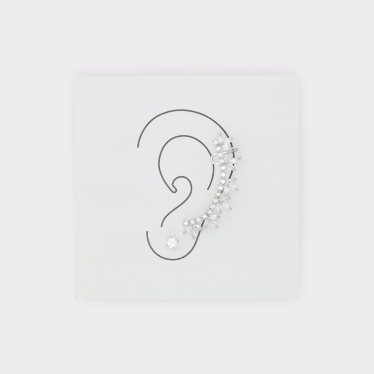 último Chance Holbrooki Earcuff Fashion Aldo Plateado-transparente Multi