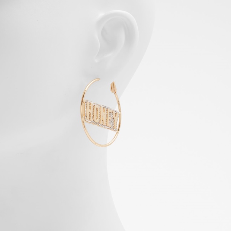 Aretes Llamativos Multimoda Aldo Last Chance Honeyy-e Dorado Transparente