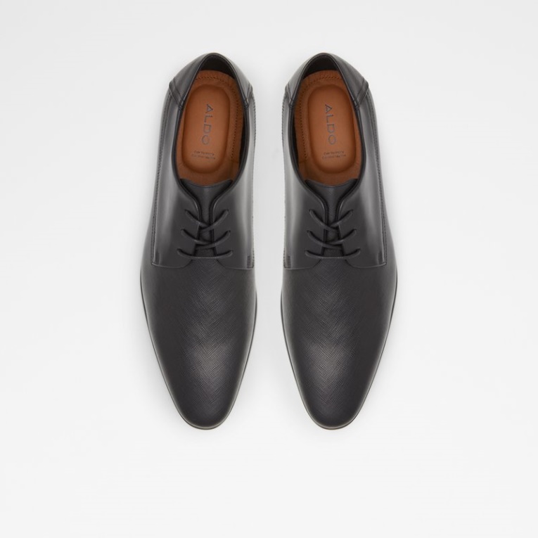 Aldo Cuero Negro En Relieve Moda Hoogeflex