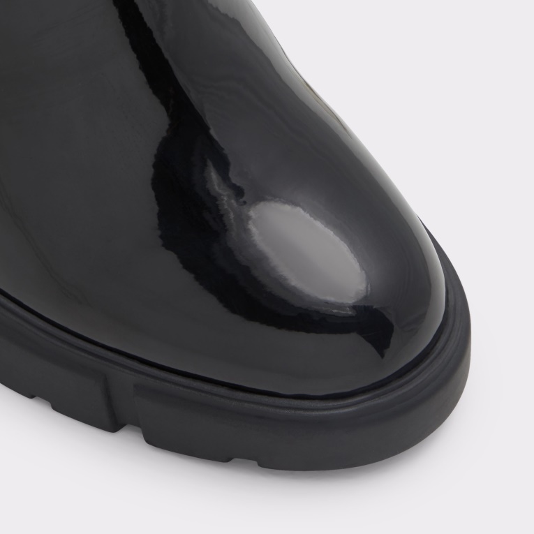 Aldo Fashion Ilanna Botín Lug Suela Negro Charol Sintético