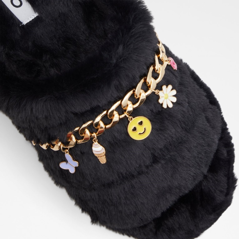 Sandalia Plana Jennanalia Multi Negro Dorado Moda Aldo