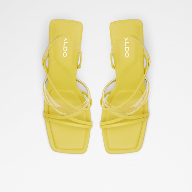 Sandalias De Tacón Alto Con Tiras Jennifer De Color Verde Brillante De Aldo Tacón De Bloque