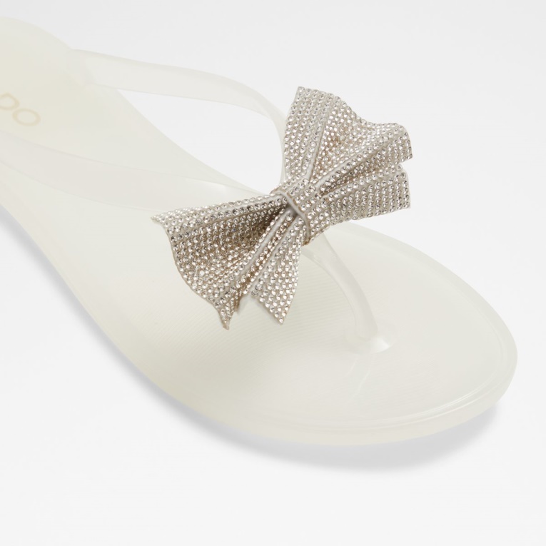 Sandalia Plana Kahala De Moda Blanca De Aldo