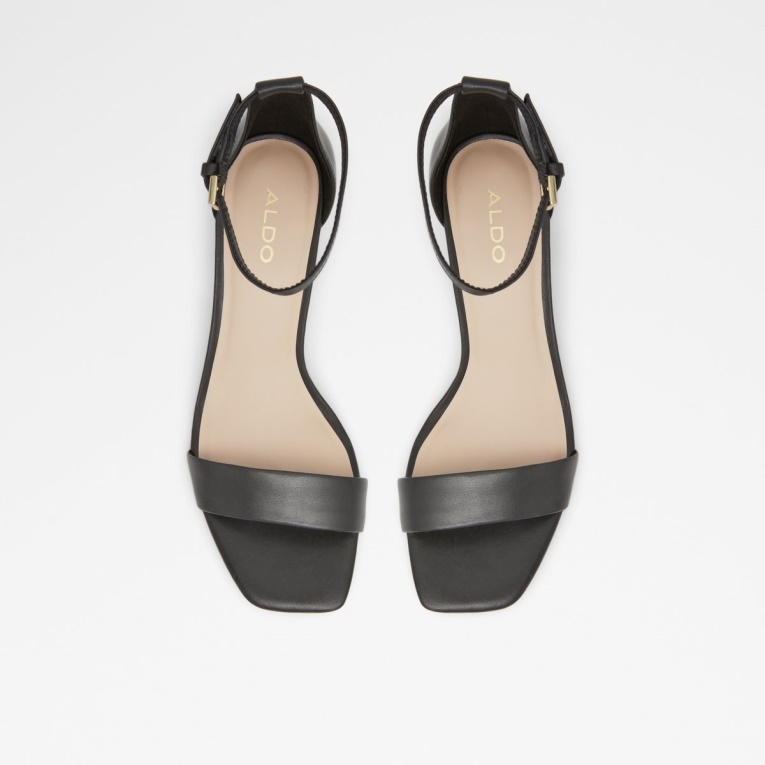 Nueva Llegada Kedeaviel Sandalia De Tacón Alto Moda Negro Cuero Suave Aldo