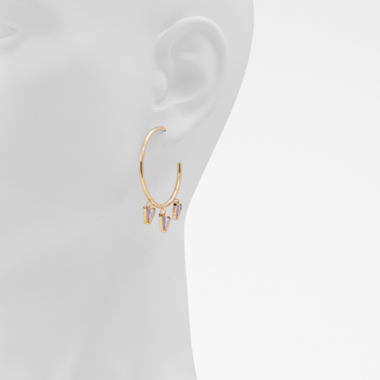 Aldo Fashion Last Chance Kendra Pendientes Oro-transparente Multi