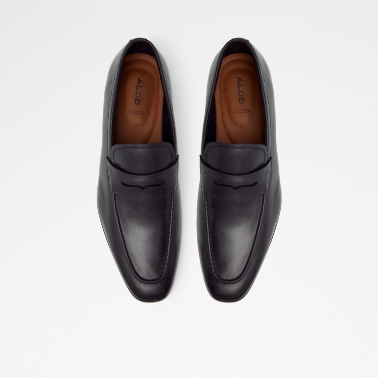 Mocasines Kooperflex Lisos De Cuero Negro De Aldo