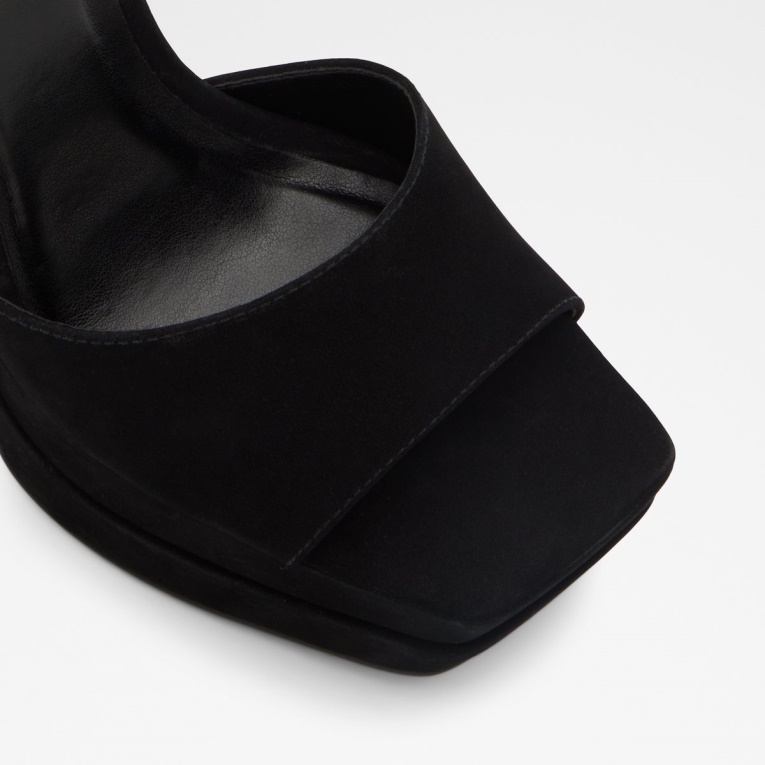 Sandalias De Tacón Coreanas Negras Aldo De Moda Tacón De Aguja