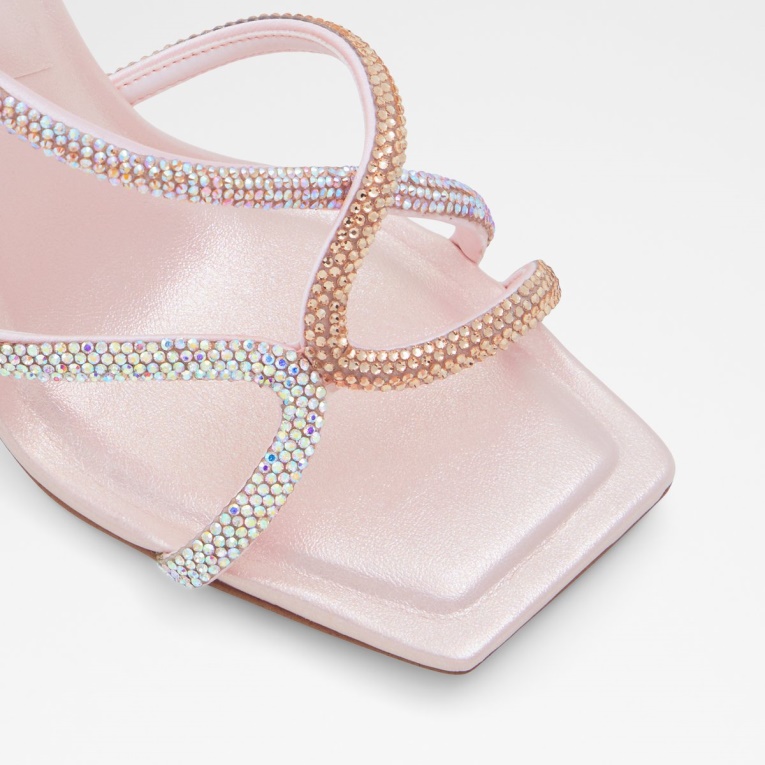 Aldo Krolewna Sandalia De Tacón Alto Con Tiras Tacón De Aguja Rosa Claro Moda