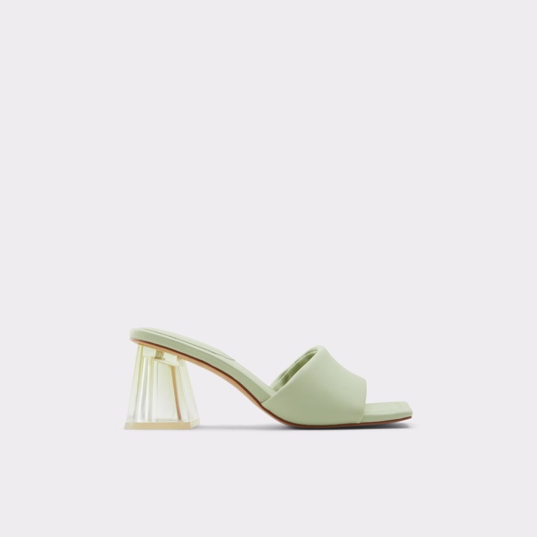 Mule Con Tacón Kylah Verde Brillante Moda Aldo
