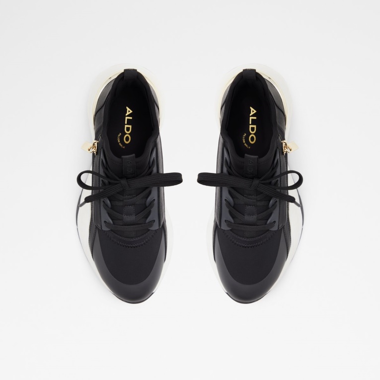 Negro Moda Aldo Labedar Cuña Zapatilla Jogger Suela