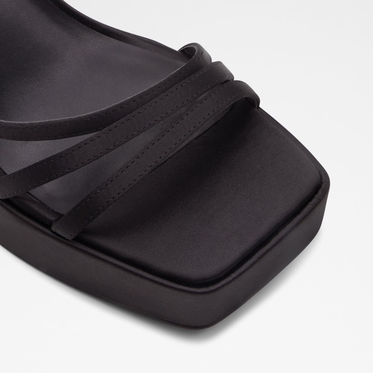 Sandalias De Tacón Con Tiras Landabriver Negras De Aldo Con Plataforma