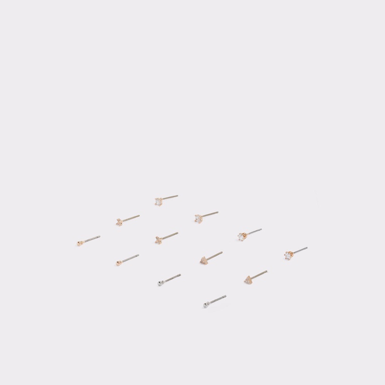 Aretes De Botón Last Chance Larawia De Aldo Fashion Oro-transparente Multi