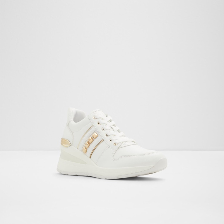 Aldo Blanco Moda Larose Cuña Zapatilla De Deporte Tacón De Cuña