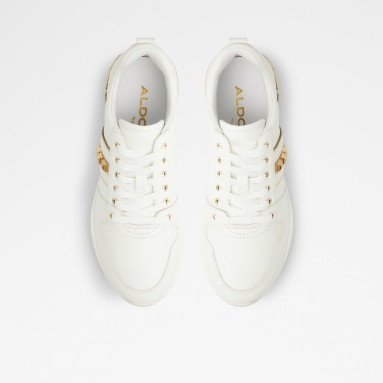 Aldo Blanco Moda Larose Cuña Zapatilla De Deporte Tacón De Cuña