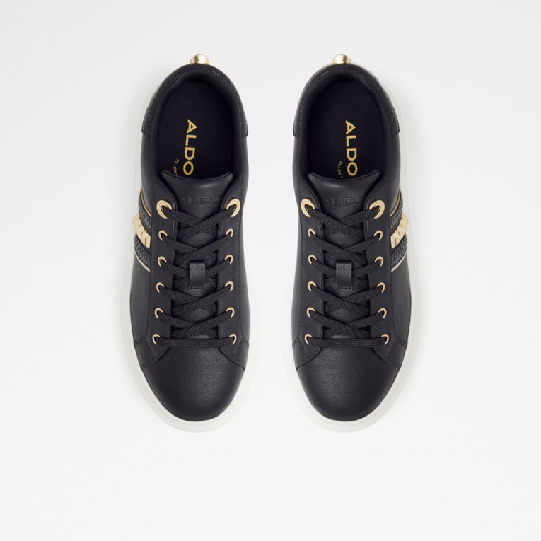 Negro Recién Llegado Larou Zapatillas De Deporte De Caña Baja Plataforma Moda Aldo