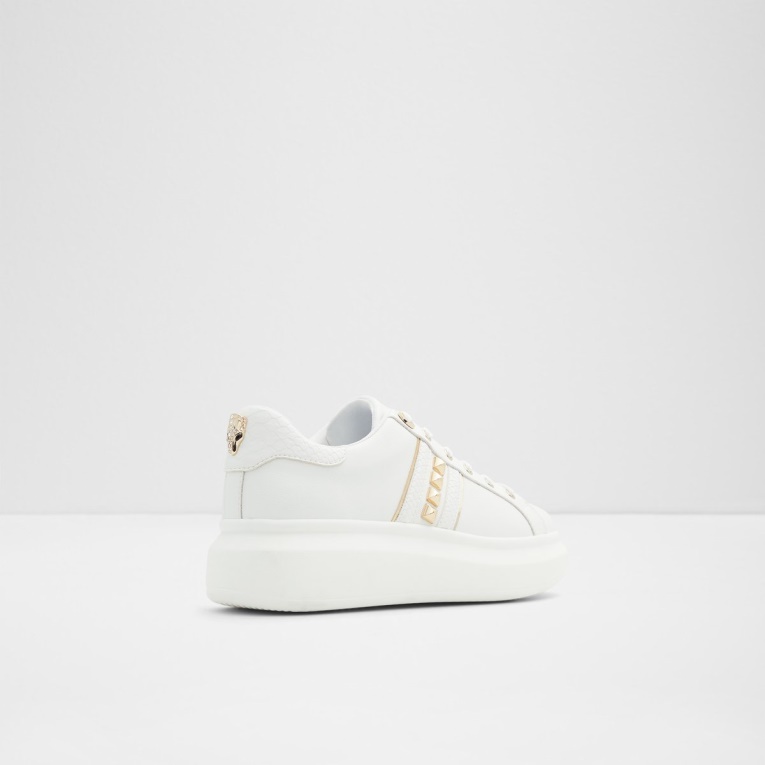 Aldo Fashion Larou Low Top Sneakers Plataforma Blanco Sintético Material Mixto