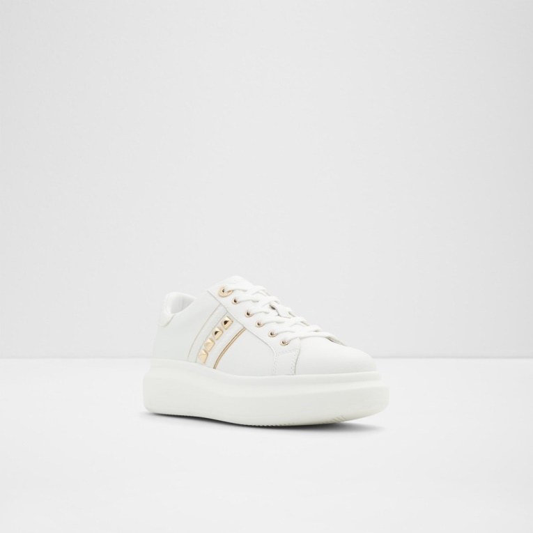 Aldo Fashion Larou Low Top Sneakers Plataforma Blanco Sintético Material Mixto