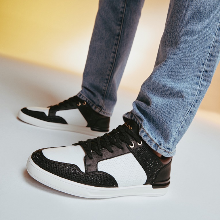 Zapatilla Baja De Caña Baja Aldo Fashion Lauder De Sintético Brillante Negro