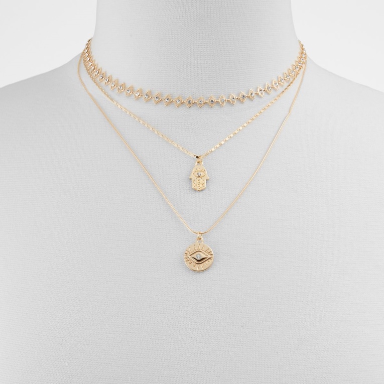 Collar Legardomwen Multi Aldo Dorado Transparente De Moda