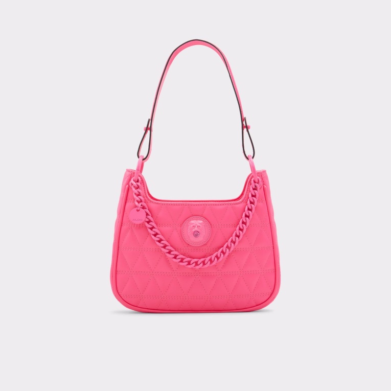 Bolso De Hombro Leomas Aldo Fashion Rosa Brillante